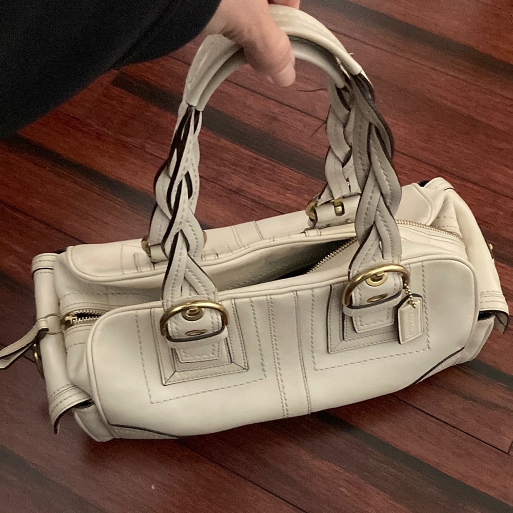Off white Coach leather purse